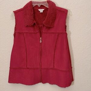 Christopher & Banks faux fur vest XL